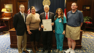 Micah Fisher, MD, Linda Santos, Govenor Nathan Deal, Kim Thorpe and