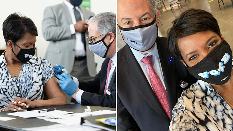 Mayor Keisha Lance Bottoms with Carlos del Rio, MD