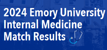 Blue Banner of "2024 Emory's Internal Medicine Match Results"
